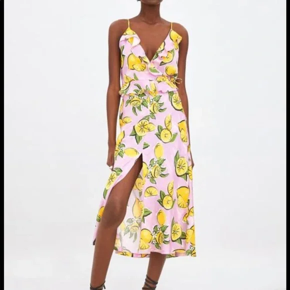 Zara lemon top and skirt set, 2-piece. Sold as a set - Picture 1 of 6